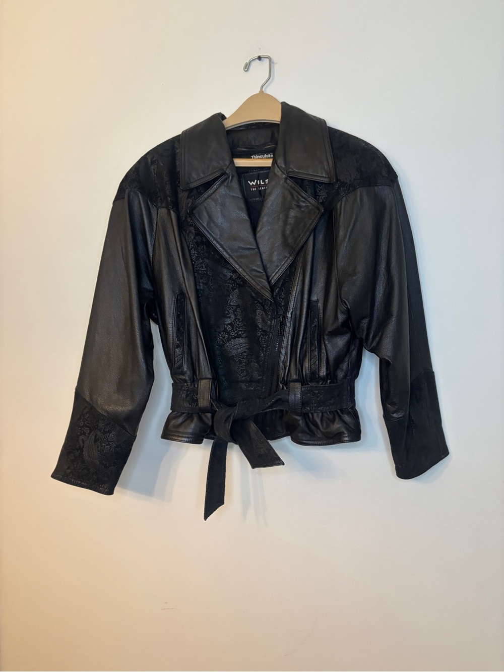 Vintage 90s cropped leather jacket